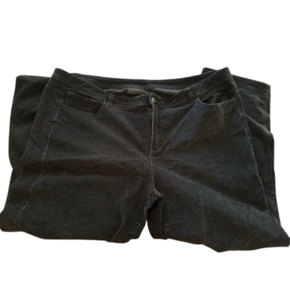 Lane Bryant Black Corduroy Pants Women’s 24 Relaxed Fit